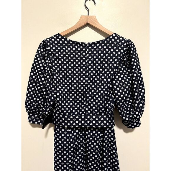 NWT Hutch Jenessa Polka Dot Mini Dress Mod Floral Navy Women's Size 6 - Picture 11 of 13